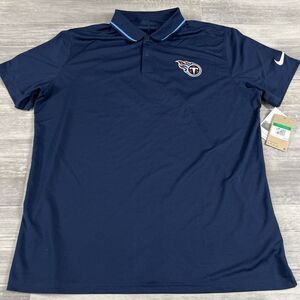 Tennessee Titans Football Sideline Men's XL Nike Dri-FIT‎ NFL Polo Blue NWT